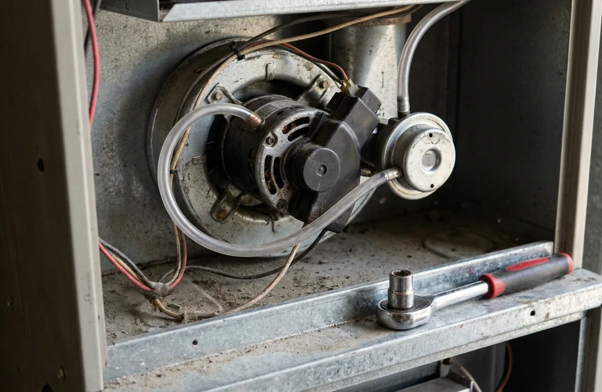 A furnace inducer motor