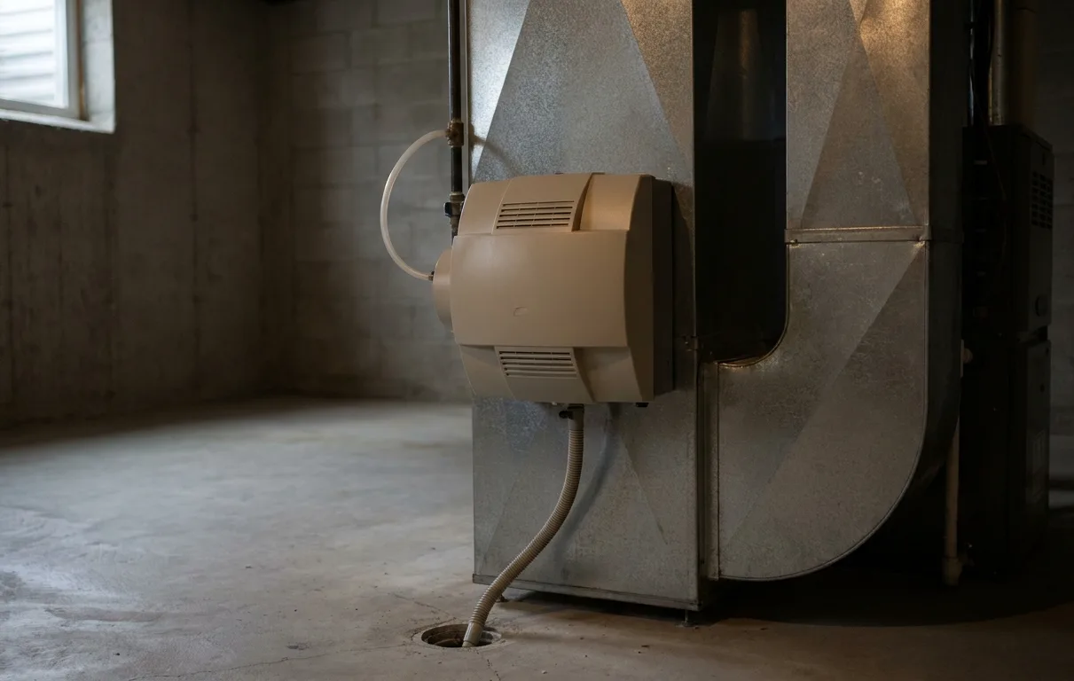 A whole-house humidifier